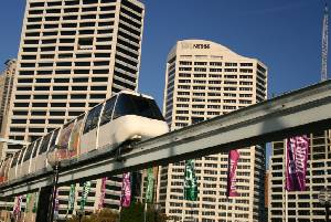 Monorail futuriste de Darling Harbour