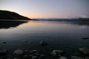 Crépuscule sur le lac Tekapo